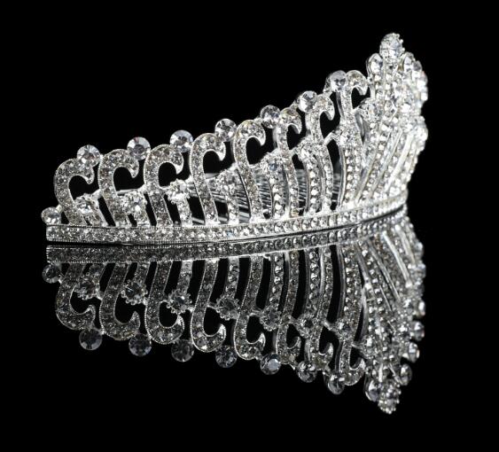 Crown New European and American retro luxury atmosphere princess crown headdress wedding dress hair decoration bride rhinestone crown