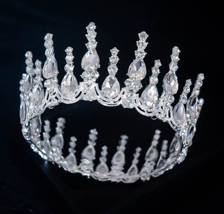 Crown Bridal tiara Birthday Princess Round tiara Wedding dress Wedding dress Accessories Sweet Princess Crystal tiara