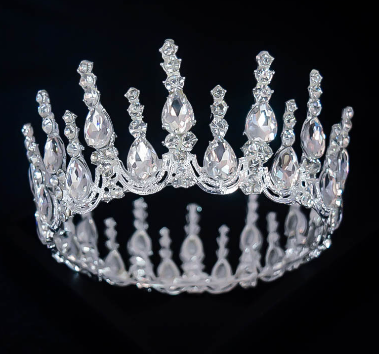 Crown Bridal tiara Birthday Princess Round tiara Wedding dress Wedding dress Accessories Sweet Princess Crystal tiara