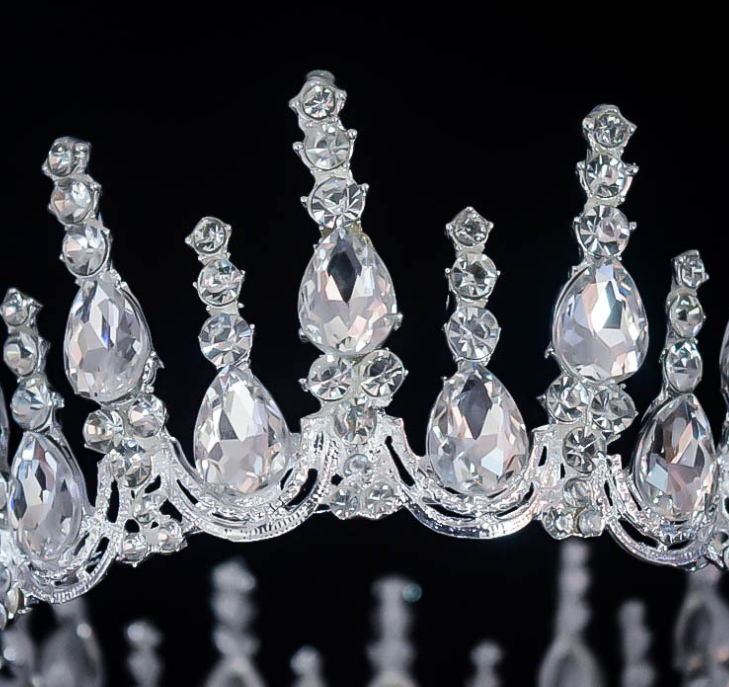 Crown Bridal tiara Birthday Princess Round tiara Wedding dress Wedding dress Accessories Sweet Princess Crystal tiara