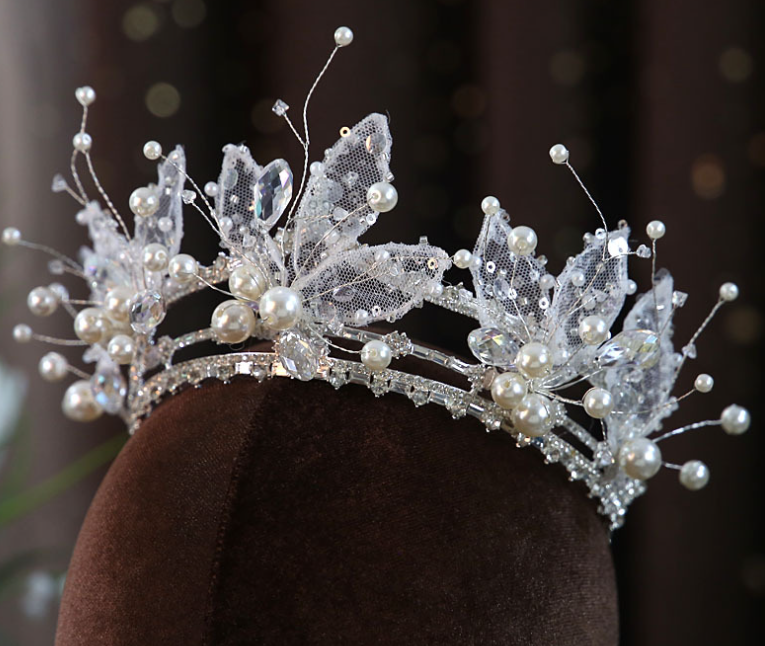 Crown Handmade crystal beaded luxury atmospheric crown tiara wedding banquet dress accessories