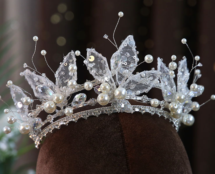 Crown Handmade crystal beaded luxury atmospheric crown tiara wedding banquet dress accessories