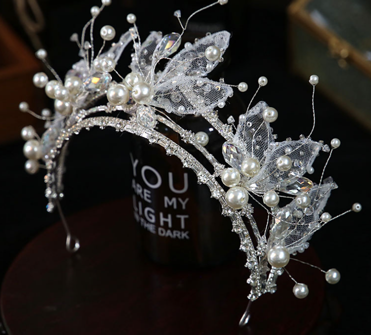 Crown Handmade crystal beaded luxury atmospheric crown tiara wedding banquet dress accessories