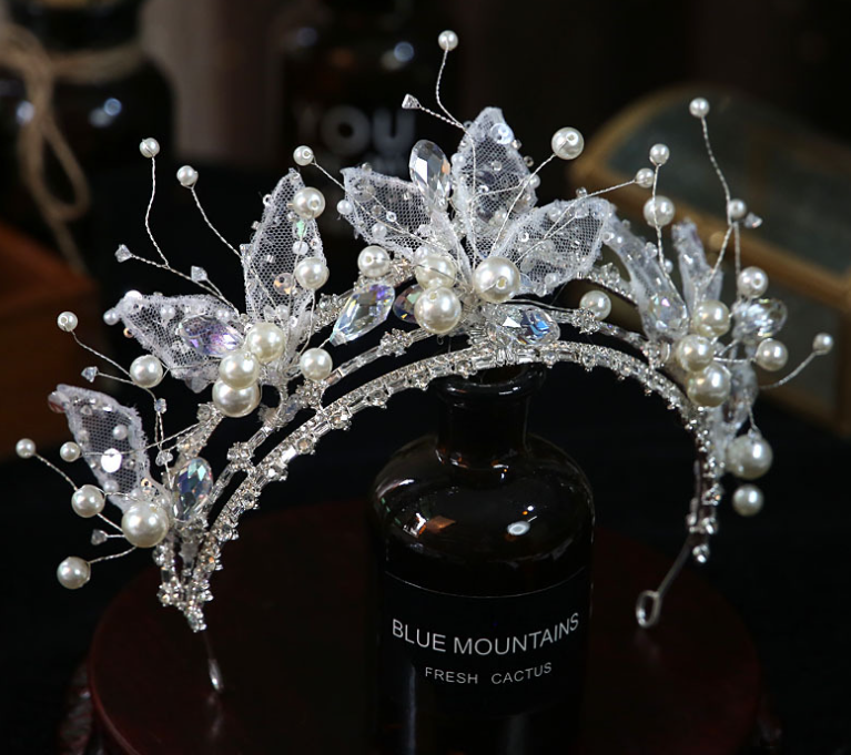 Crown Handmade crystal beaded luxury atmospheric crown tiara wedding banquet dress accessories