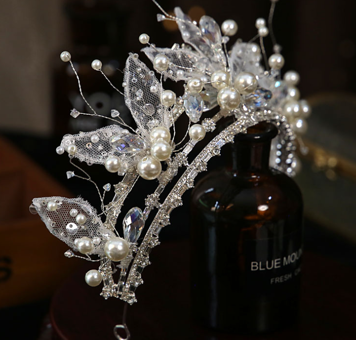 Crown Handmade crystal beaded luxury atmospheric crown tiara wedding banquet dress accessories