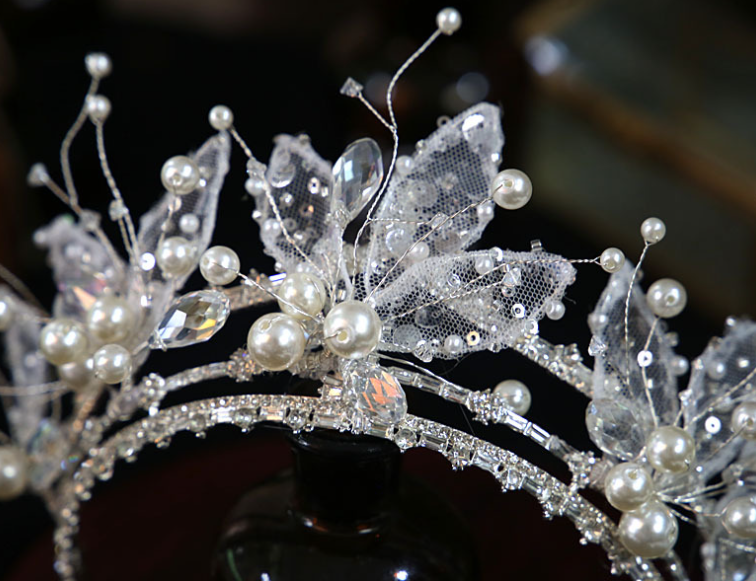 Crown Handmade crystal beaded luxury atmospheric crown tiara wedding banquet dress accessories