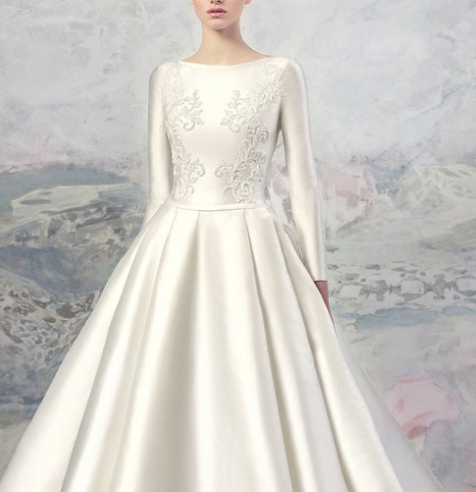 New foreign trade wedding dress wholesale Korean bride wedding high-end lace long sleeve wedding custom