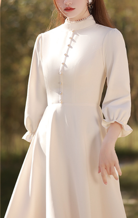 New spring long-sleeved Champagne wedding Sisterhood dress for 2022 Women can wear satin dresses