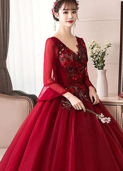 Evening dress Pompous skirt host long costume Vocal music art test students Bel Canto solo stage annual meeting dress female