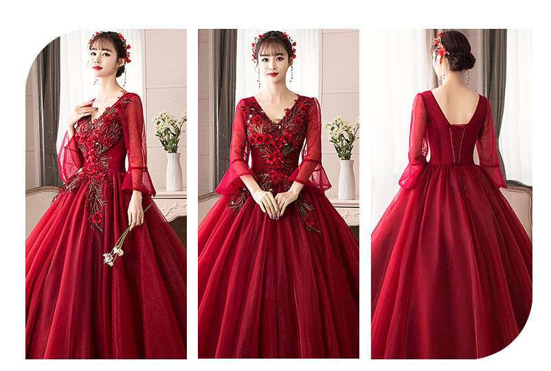 Evening dress Pompous skirt host long costume Vocal music art test students Bel Canto solo stage annual meeting dress female