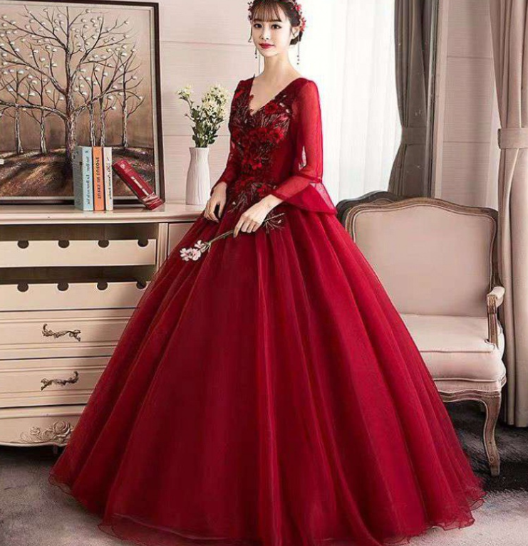 Evening dress Pompous skirt host long costume Vocal music art test students Bel Canto solo stage annual meeting dress female