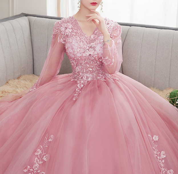 wedding dress pink dress dance evening dress long skirt for dinner