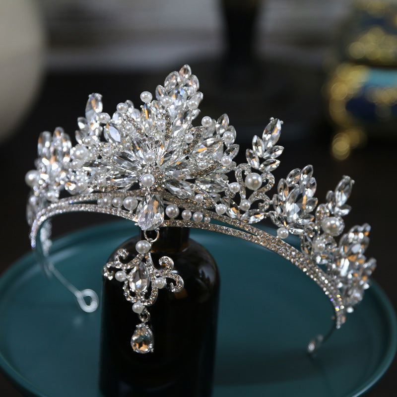 Crown Baroque Bridal Crown Headdress Luxury Peacock Birthday Crown Retro H8809