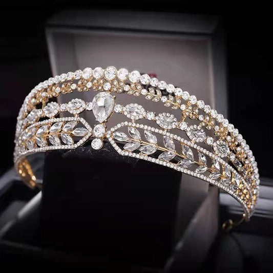 Hair Crown Headdress Crown High-Grade Korean Style Wedding Dress Wedding Crown Photo Style Niche Hair Accessories Adult Gift Female H283