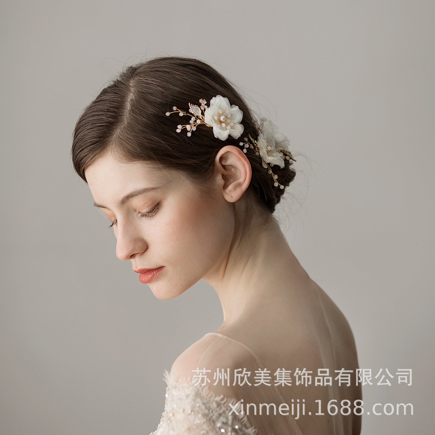 Bridal Headdress Super Fairy Sweet Chiffon Flower Hairpin Set Wedding Dress Accessories Wholesale