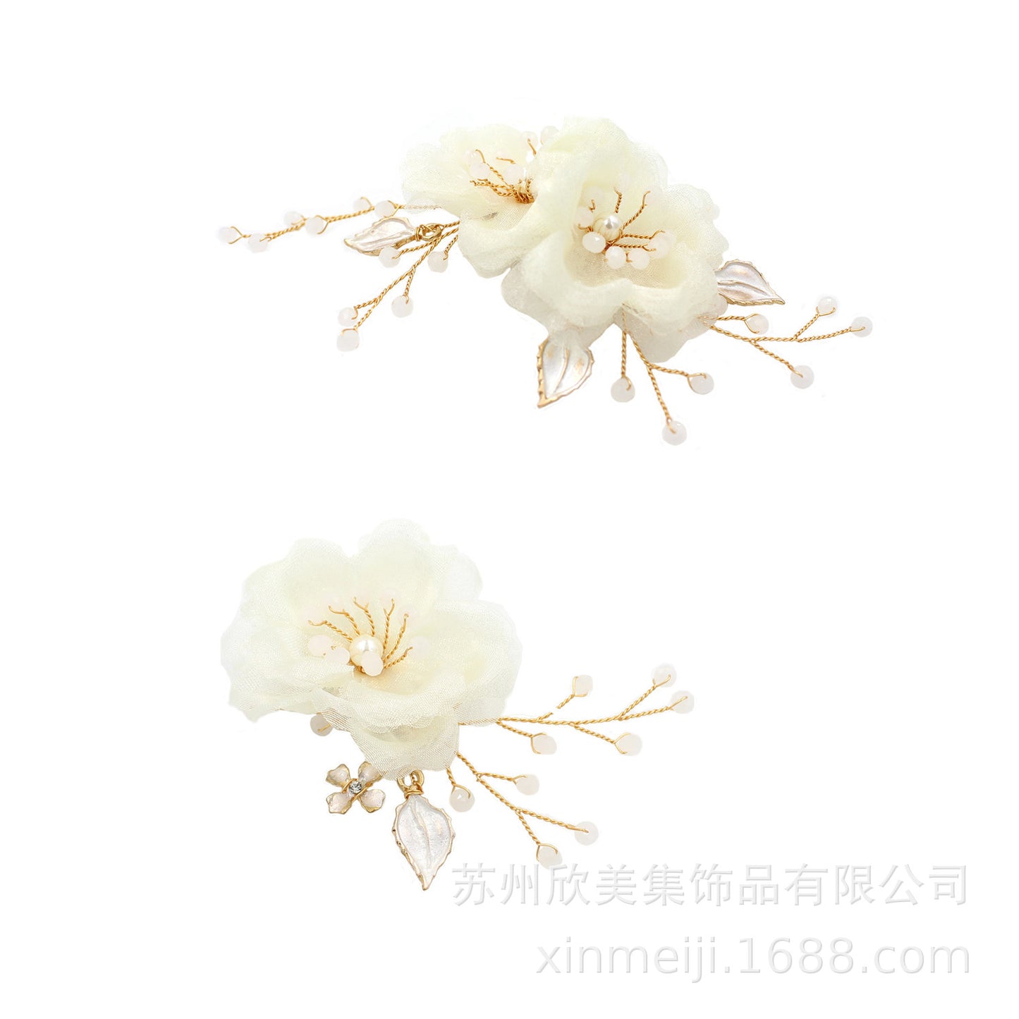 Bridal Headdress Super Fairy Sweet Chiffon Flower Hairpin Set Wedding Dress Accessories Wholesale